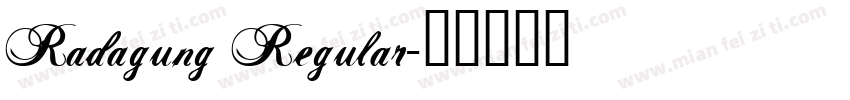 Radagung Regular字体转换